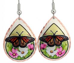 Wholesale Art Jewelry, Monarch Butterfly Earrings