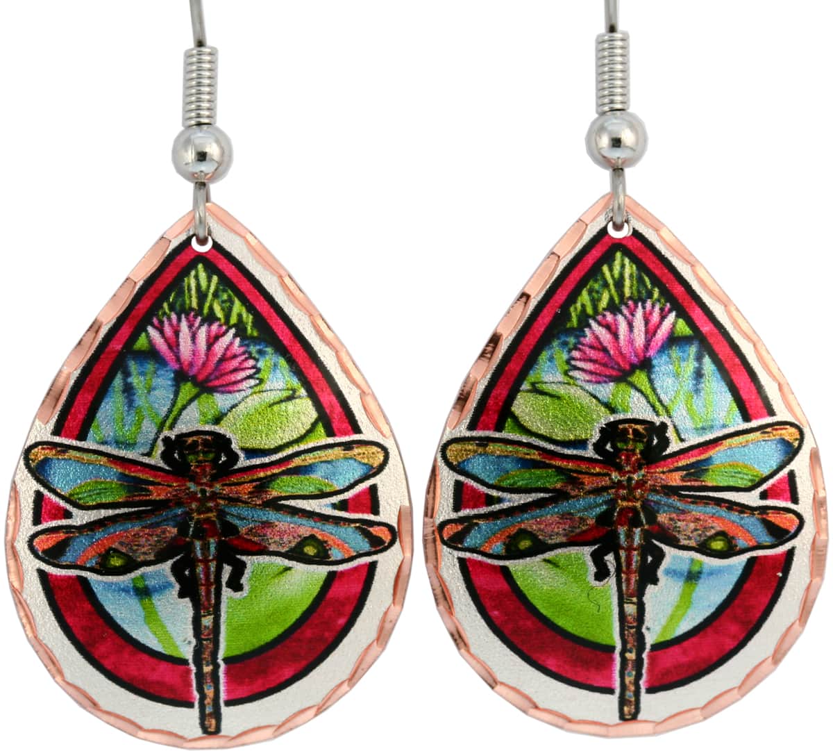 Mesmerizing Dragonfly Earrings, Handmade Colorful Dragonfly Earrings