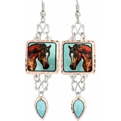 Stylish wire colorful horse earrings will make you stand out in the crowd