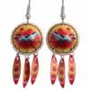 Impressively pretty colorful dangle petroglyph horse earrings Impressively pretty colorful dangle petroglyph horse earrings
