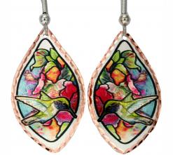 Colorful Hummingbird Earrings, Must Have Art Jewelry Earrings