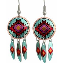 Buy pretty Southwest Native American earrings safe to wear with surgical steel ear wires