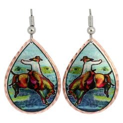 Buy western bronco buster earrings for women who love western fashion