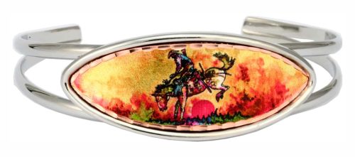 Buy colorful western art jewelry bronco busting wire bracelets