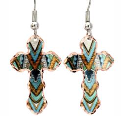 Cross Earrings Created in Native Flair