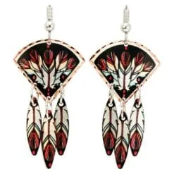 Wholesale Unique Art Jewelry, Feather Art Earrings