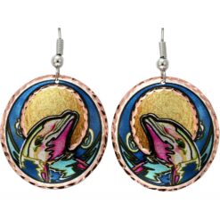 Wholesale Nautical Art Jewelry, Impressive Dolphin Earrings