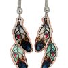 Bear paw copper feathers earrings gorgeously unique and stylish