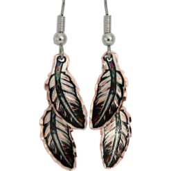 Eagle Copper Feathers Earrings