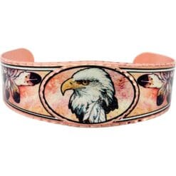 Treat yourself to fabulous American eagle head with feathers bracelet is the perfect choice for western fashion lovers!