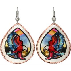 Eagle Earrings Created in Vibrant Watercolor Artwork