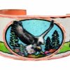 Impress everyone with stylish and original American eagle rings handmade from copper in colorful artwork