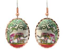 Elephant earrings in colorful design Elephant earrings in colorful design