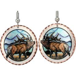 You will love the detail and quality of the workmanship of these colorful elk earrings