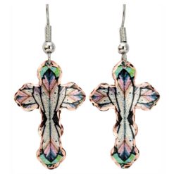 Buy Cross Earrings Created in Colorful Feather Artwork