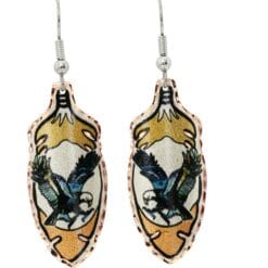Look radiant by wearing these gorgeous copper feather eagle earrings