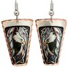 Eagle Earrings Created in Bald Eagle and Feathers Artwork