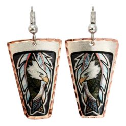 Buy Eagle and Feathers Artwork Earrings Designed by Lynn Bean