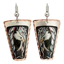 Buy Eagle and Feathers Artwork Earrings Designed by Lynn Bean