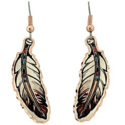Charming eagle copper feather earrings for women who love distinguished look