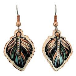 Purchase colorful copper feather earrings unlike any other jewelry you have seen