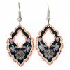 Buy flower earrings beautifully shaped with dark blue background