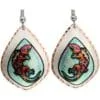 Unique Southwestern Art Jewelry, Gecko Earrings
