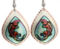 Buy Gecko Earrings Created from Watercolor Artwork by Lynn Bean