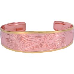 Wholesale Handmade Copper Embossed NW Native Eagle Bracelets with Gold Plated Border