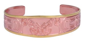 Embossed Copper Bracelets, Handmade Artisan Jewelry