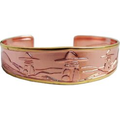 Copper Embossed Inukshuk Bracelet
