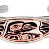 Delicately handcrafted wire bracelets created in Native Haida raven design