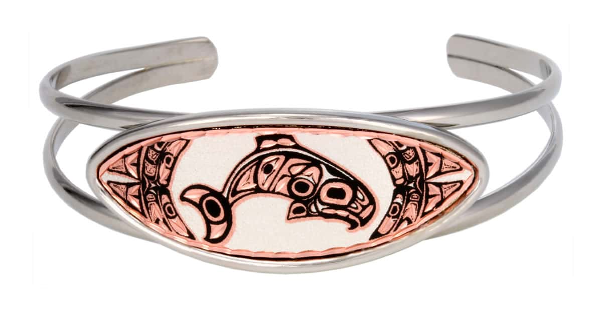 Buy long oval bezel bezel silver color wire bracelets embellished with handmade maple leaves copper artwork Buy long oval bezel bezel silver color wire bracelets embellished with handmade maple leaves copper artwork