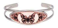 Delicately handcrafted wire bracelets created in Native Haida butterfly design