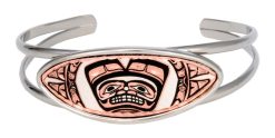 Purchase breathtaking Native Haida bear wire bracelet now!