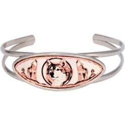 Wolf wire bracelet delicately handcrafted for women