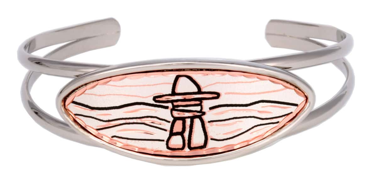 Buy delicately handcrafted wire bracelets created in Canadian Native Inukshuk design Buy delicately handcrafted wire bracelets created in Canadian Native Inukshuk design