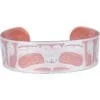 Native Haida Bear Design Beautifully Embossed onto Lustrous Copper Bracelets
