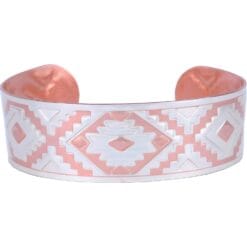 SW Native American Embossed Copper Bracelets with Silver Plated Accents