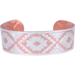 SW Native American Embossed Copper Bracelets with Silver Plated Accents