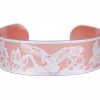 Buy Embossed Copper Bracelets for Men Created in Flying American Eagle Design with Silver Highlights