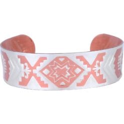 Elegant Southwest Native American Design Beautifully Embossed onto Lustrous Copper Bracelets