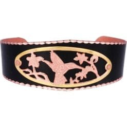 Native Haida Hummingbird Cut Out Gold and Copper Butterfly Bracelet