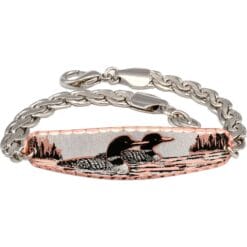 Loons on a lake Scene chain bracelets that is not only pretty but also fun to wear
