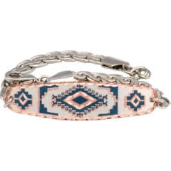 Buy Teal Blue Copper SW Native American Chain Bracelets with Beautiful Silver Plated Chain