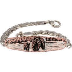 Cub and bear chain bracelets handcrafted from copper with beautiful silver chain