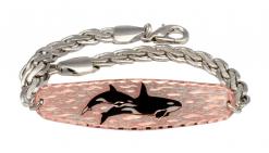 Buy charming killer whales chain bracelets for women who love and cherish the wild and the oceans