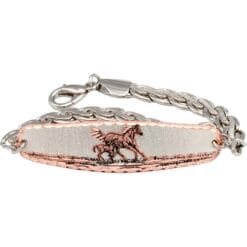 Foal and Horse Handmade Chain Bracelets from Copper with Pretty Silver Color Chain