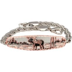Moose Chain Bracelets from Copper with Pretty Silver Color Chain
