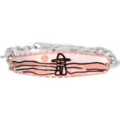 Canadian Inukshuk chain bracelets handcrafted from copper with beautiful silver chain